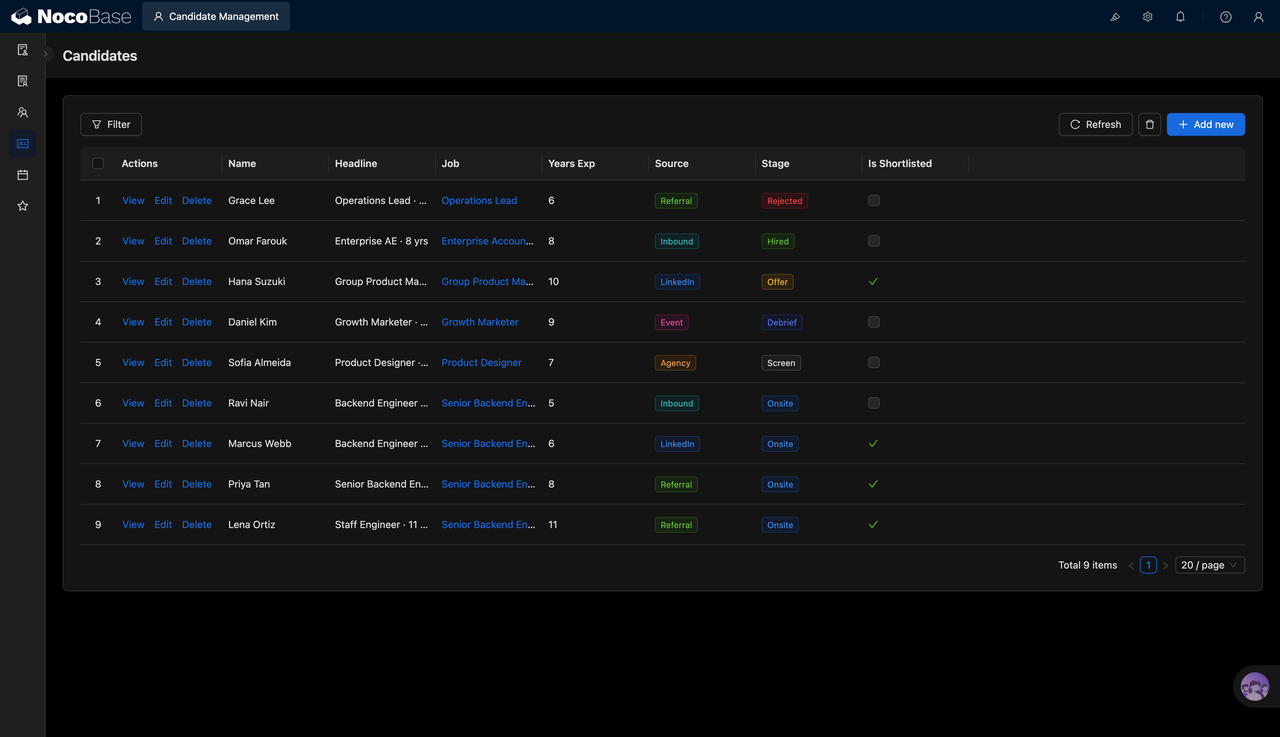 AI resume information extraction in NocoBase